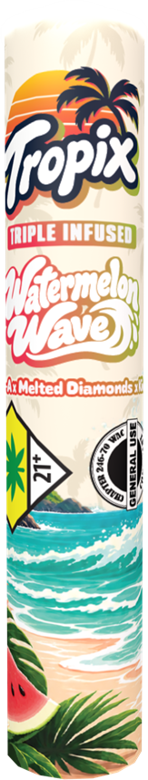 Tropix Watermelon Wave Triple Infused Pre-Roll packaging